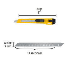 Cargar imagen en el visor de la galería, Cutter 9 mm plástico, PRETUL CUT-5PB (22403)