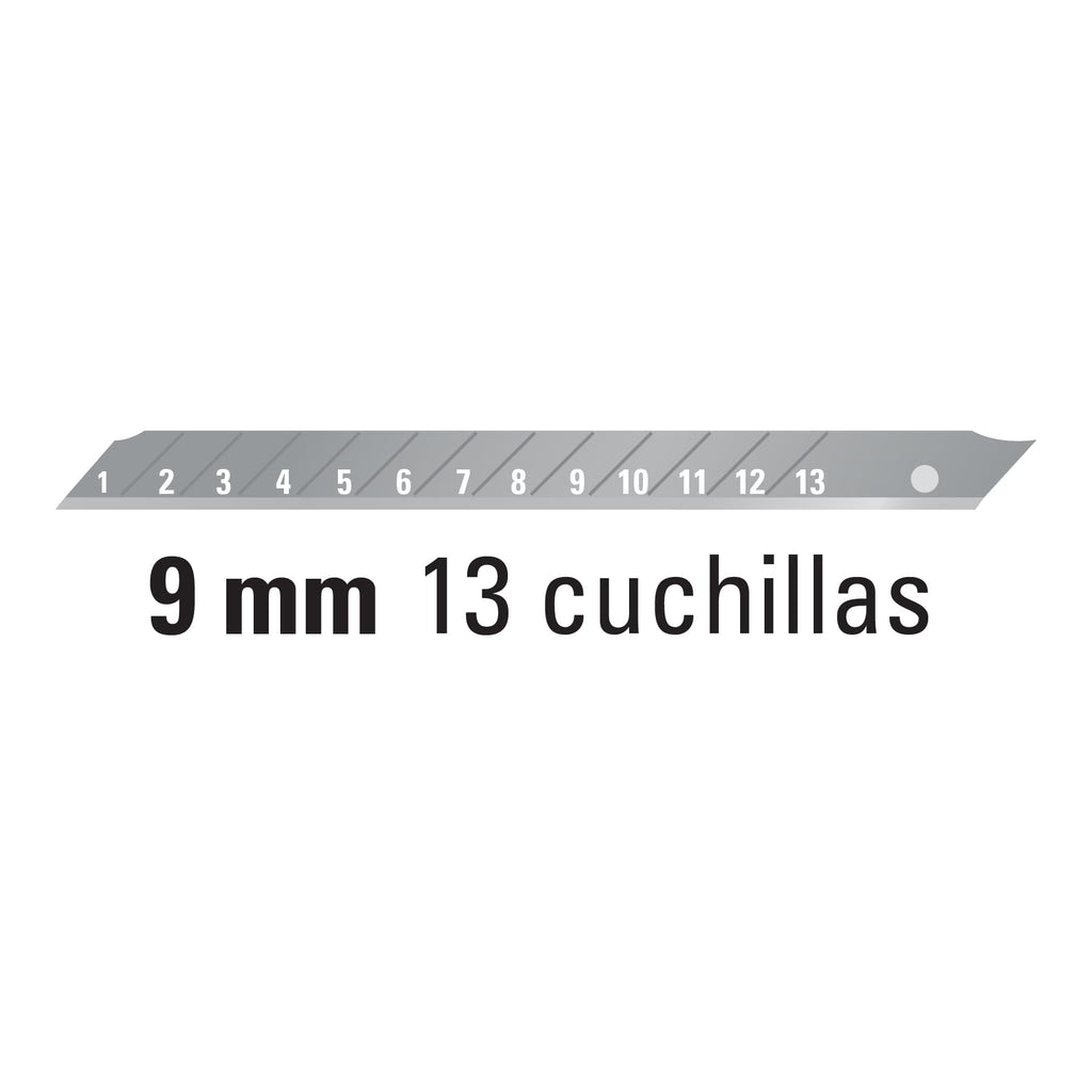 Cutter 9 mm plástico con alma metálica, PRETUL CUT-5P (22395)