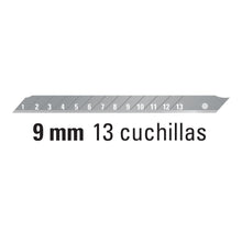 Cargar imagen en el visor de la galería, Cutter 9 mm plástico con alma metálica, PRETUL CUT-5P (22395)