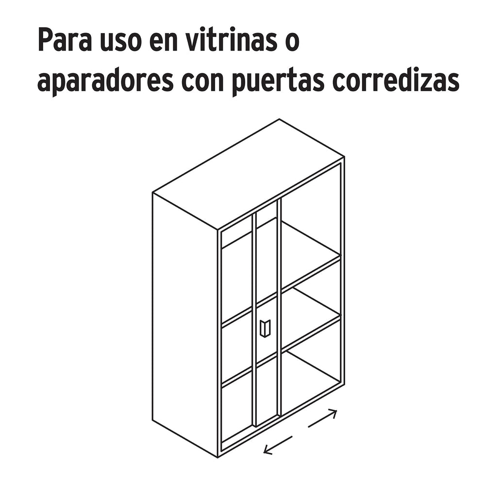 Cerradura para vitrina, HERMEX  CV-10 (43535)