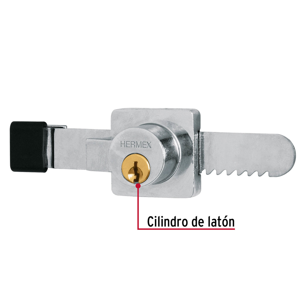 Cerradura para vitrina, HERMEX  CV-10 (43535)