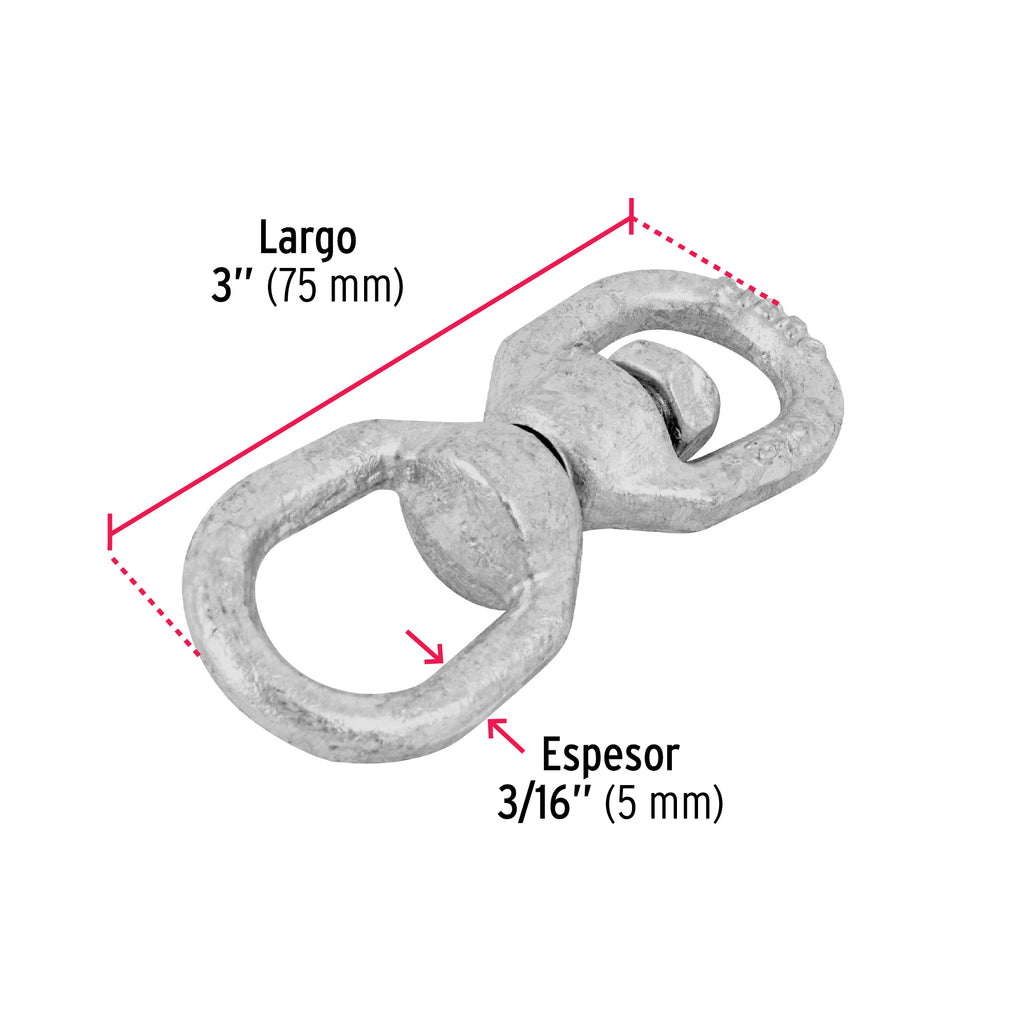 Destorcedor forjado de 3/16", FIERO DESF-3/16 (44105)