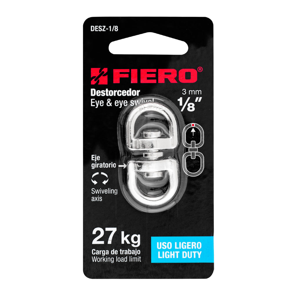 Destorcedor metálico de 1/8", FIERO DESZ-1/8 (44097)