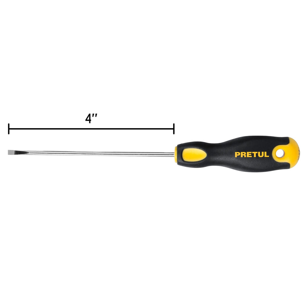 Desarmador cabinet 1/8 x 4" mango Comfort Grip, PRETUL DG-1/8X4BP (21486)