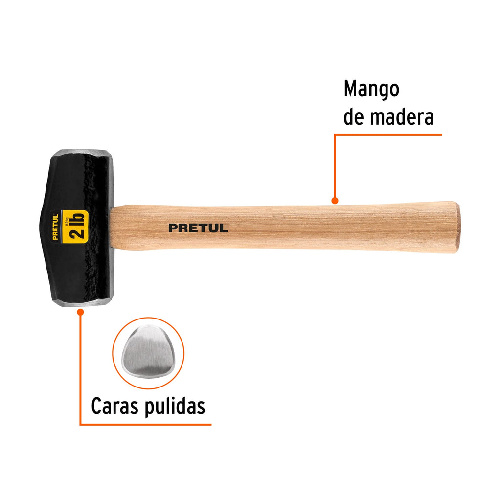 Marro tipo Nevada 2 lbs. mango 10-3/4", PRETUL DHT-2P (22215)