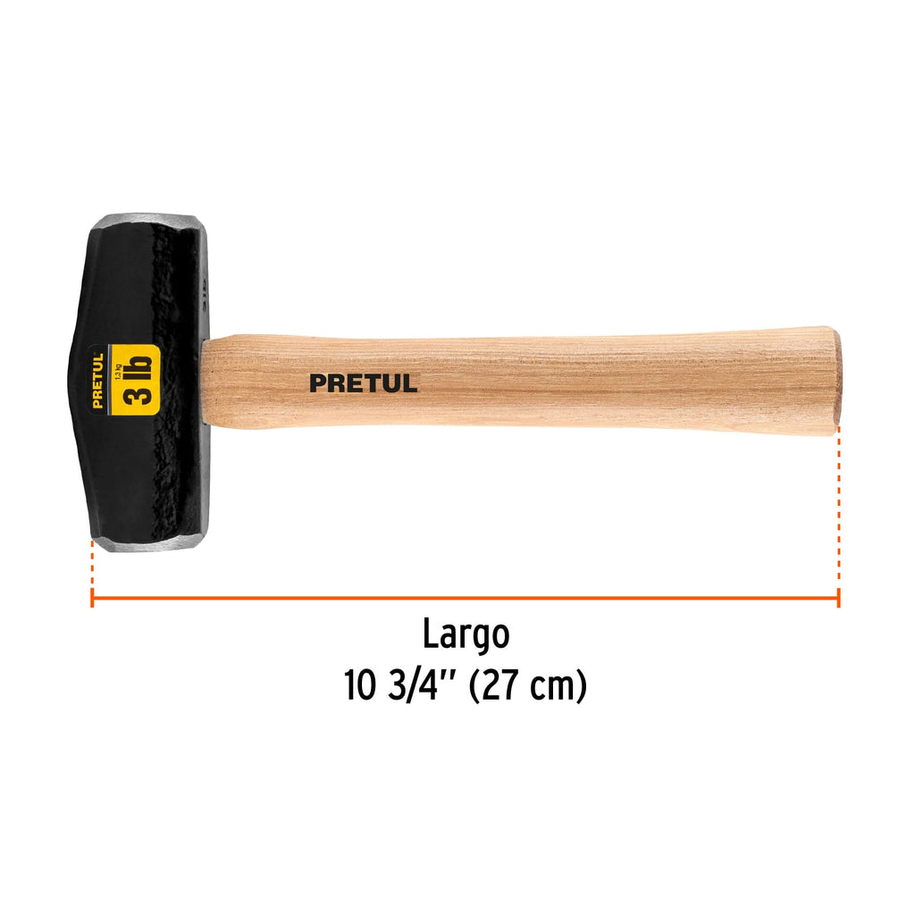 Marro tipo Nevada 3 lbs. mango 10-3/4", PRETUL DHT-3P (22216)