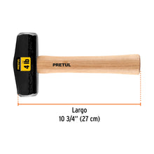 Cargar imagen en el visor de la galería, Marro tipo Nevada 4 lbs. mango 10-3/4", PRETUL DHT-4P (22217)