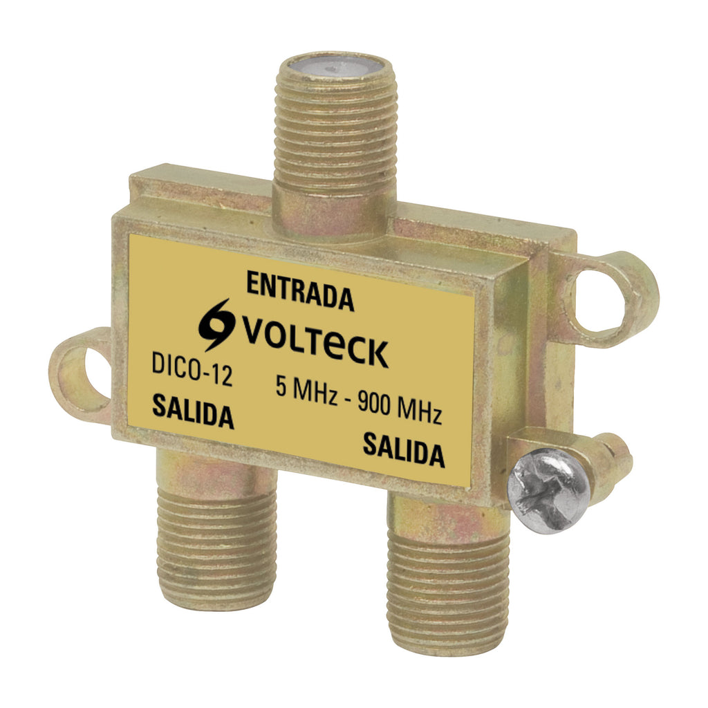 Divisor coaxial de 1 entrada y 2 salidas, VOLTECK DICO-12 (48475)