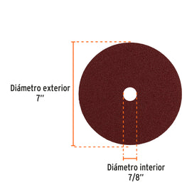 Disco de lija de 7
