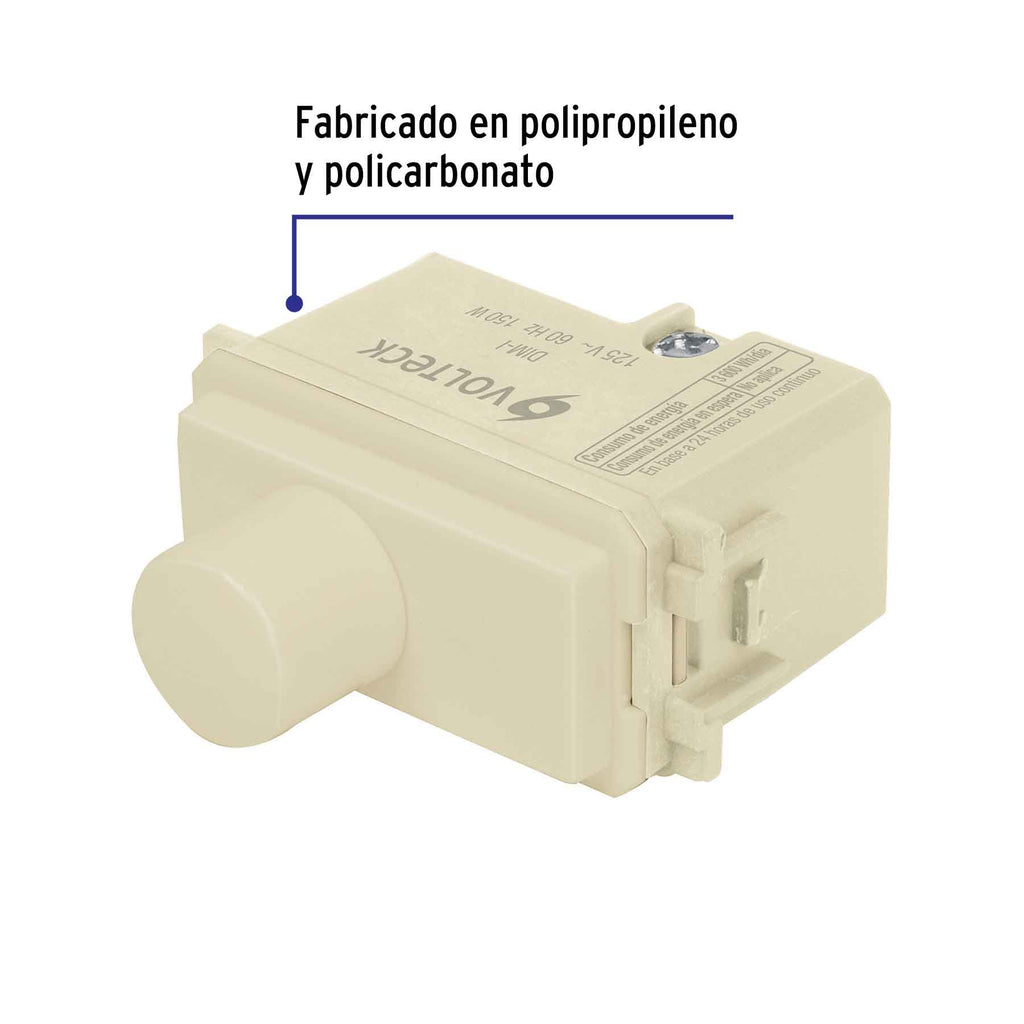 Dimmer giratorio, línea Italiana, marfil, VOLTECK DIM-I (48080)