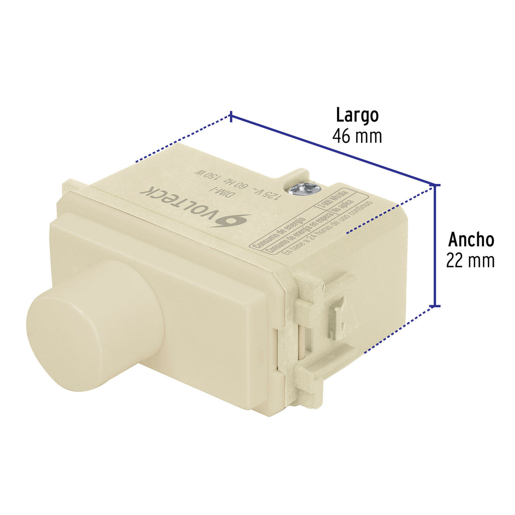 Dimmer giratorio, línea Italiana, marfil, VOLTECK DIM-I (48080)