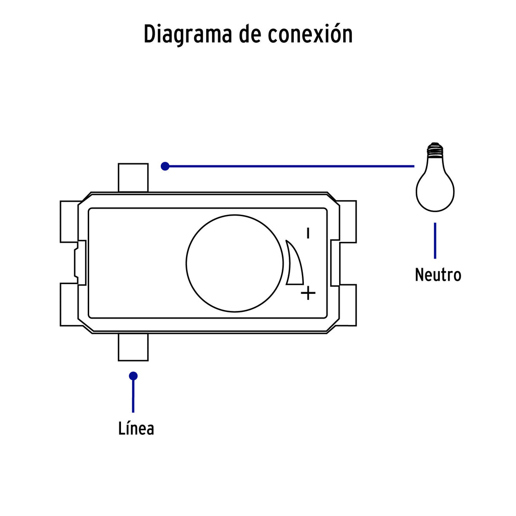 Dimmer giratorio, línea Italiana, marfil, VOLTECK DIM-I (48080)