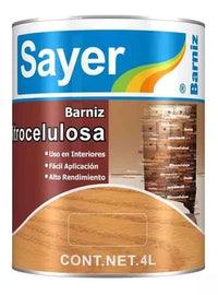 Barniz nitrocelulosa SAYER   LT-0100.40 barniz alto brillo 4L