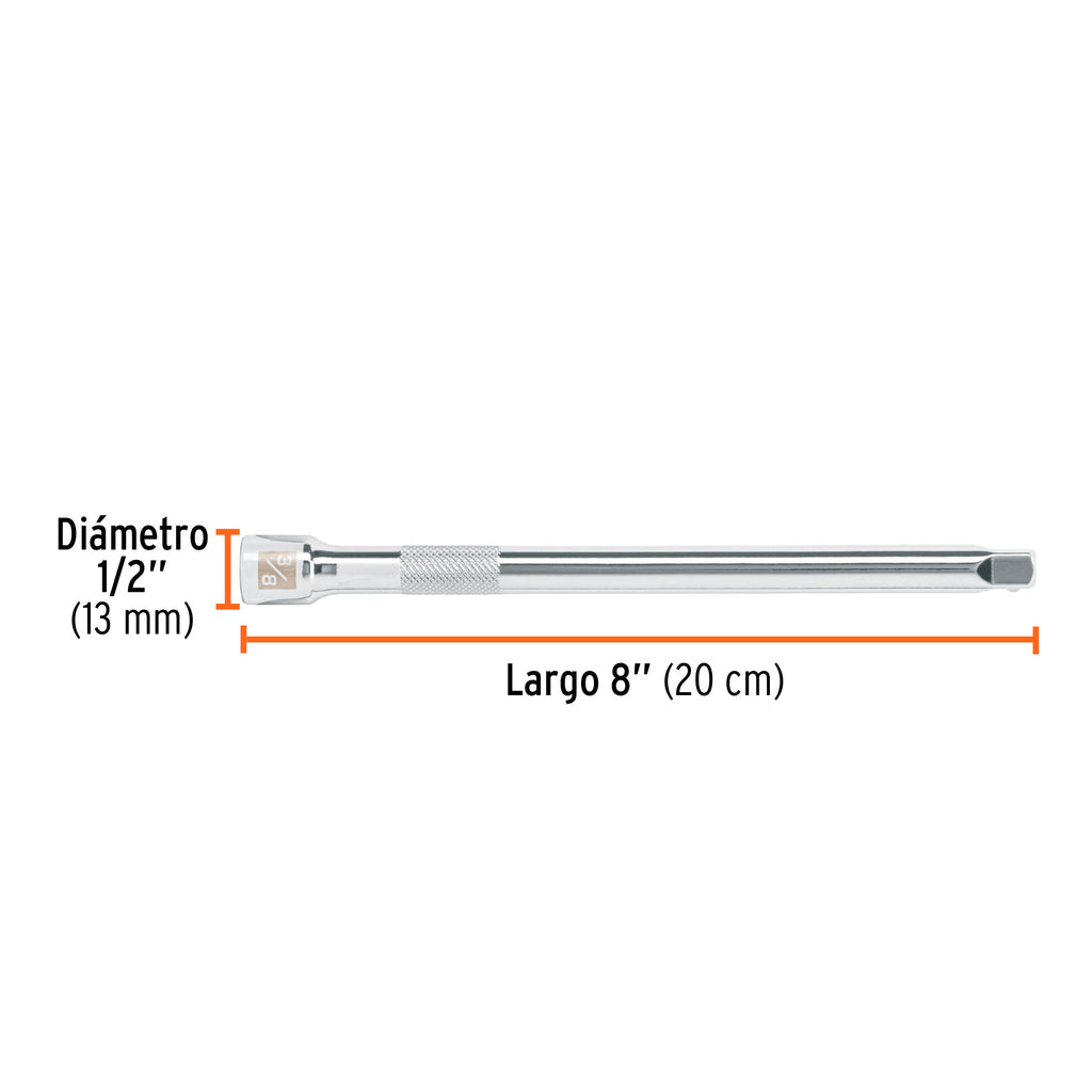 Extensión de 8" para matraca, cuadro 3/8", TRUPER E-5261 (13665)