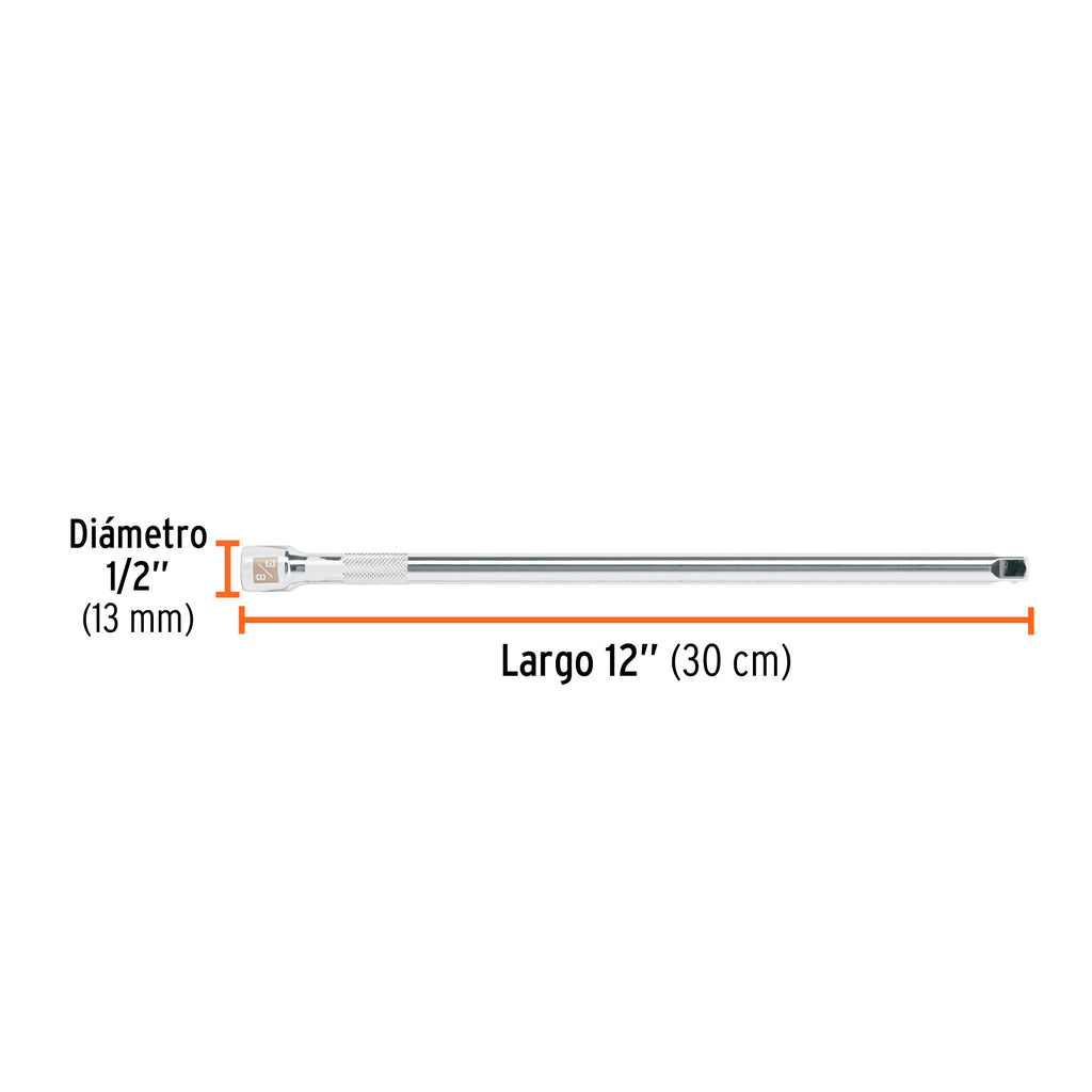 Extensión de 12" para matraca, cuadro 3/8", TRUPER E-5262 (13667)