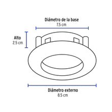 Cargar imagen en el visor de la galería, Luminario redondo satín spot dirigible, lámpara no incluida, VOLTECK EMP-105S (46616)