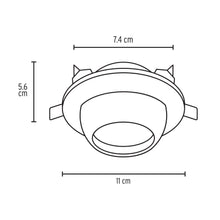 Cargar imagen en el visor de la galería, Luminario redondo blanco spot esférico, lámpara no incluida, VOLTECK EMP-106S (46623)