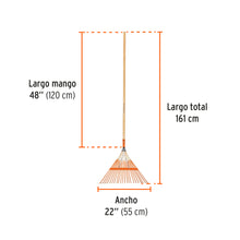 Cargar imagen en el visor de la galería, Escoba metálica para jardín,recta, 22 dientes, mango 48&quot; TRUPER  EMX-22 (14328)