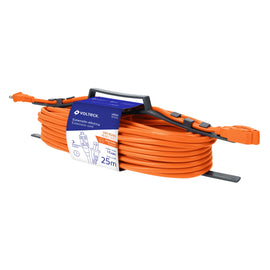 Extensión eléctrica de uso rudo 25 m 2x16 AWG, VOLTECK ER-25 X 16 (48050)
