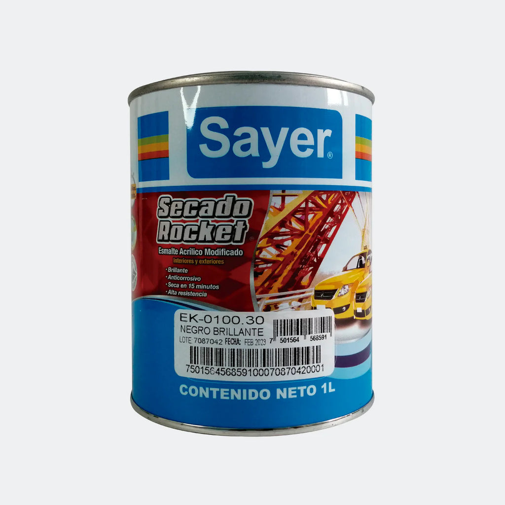 Secado rocket SAYER EK-0100.30 negro brillante 1L