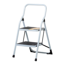 Escalera tubular, plegable, 2 peldaños con barandal, PRETUL  ESTU-2P (24118)