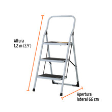 Cargar imagen en el visor de la galería, Escalera tubular, plegable, 3 peldaños, PRETUL ESTU-3P (24120)