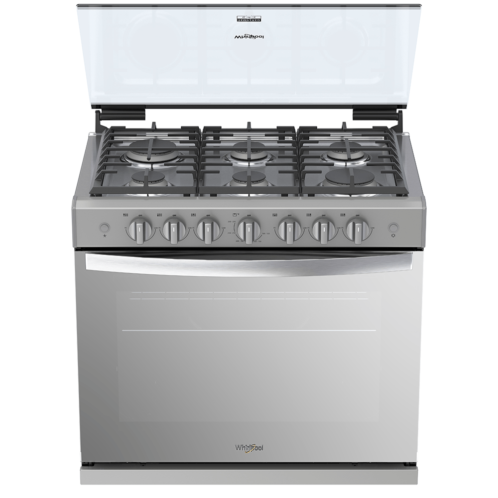 Estufa Whirlpool 6 quemadores color gris  WER3000D