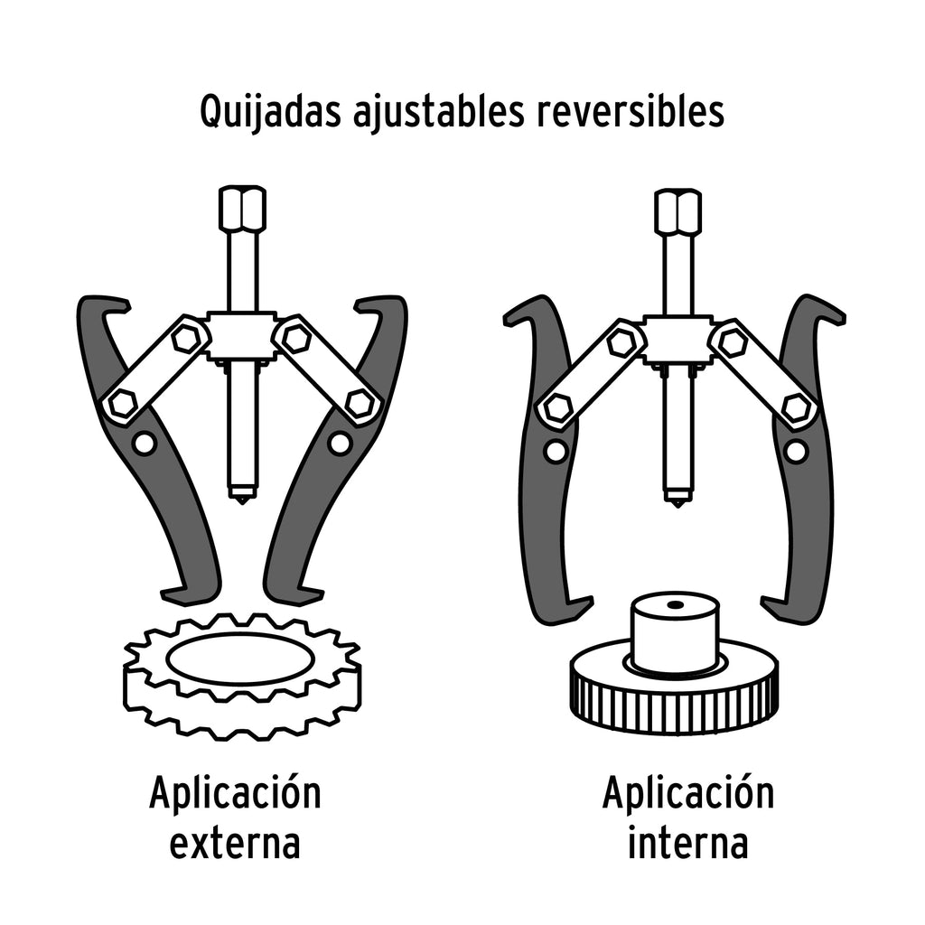 Extractor de poleas, 3 quijadas, 4", TRUPER EX-P4 (14503)