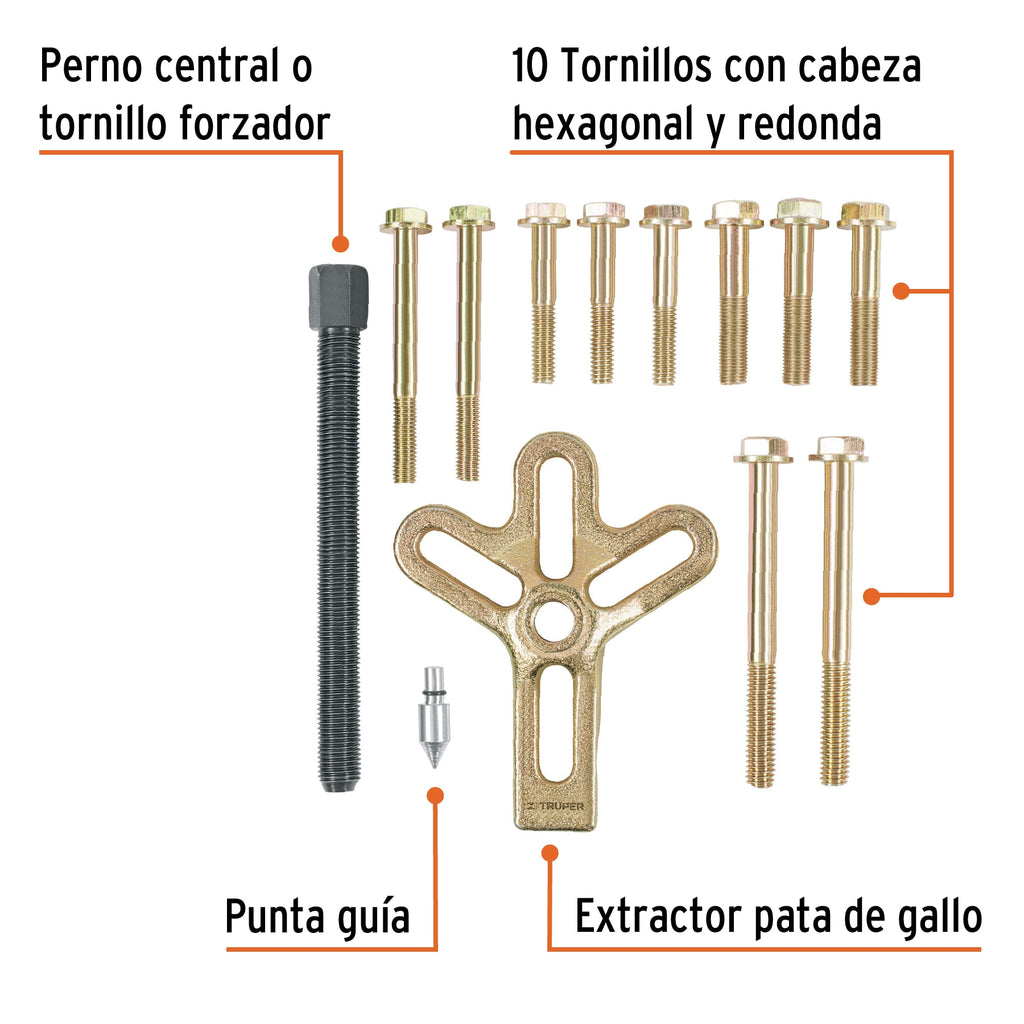 Extractor pata de gallo, 13 piezas, TRUPER EXT-13 (14510)