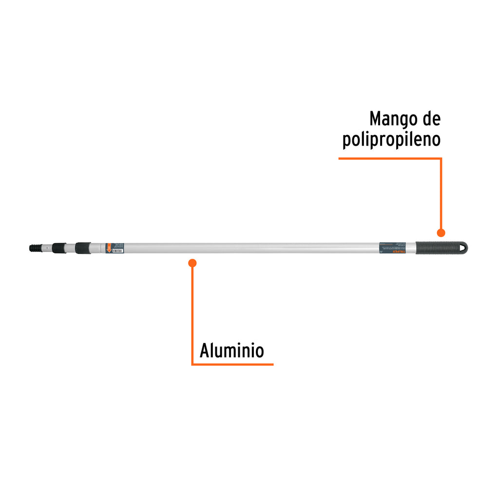 Extensión de 2 m de aluminio para rodillo, TRUPER EXTA-20 (19216)