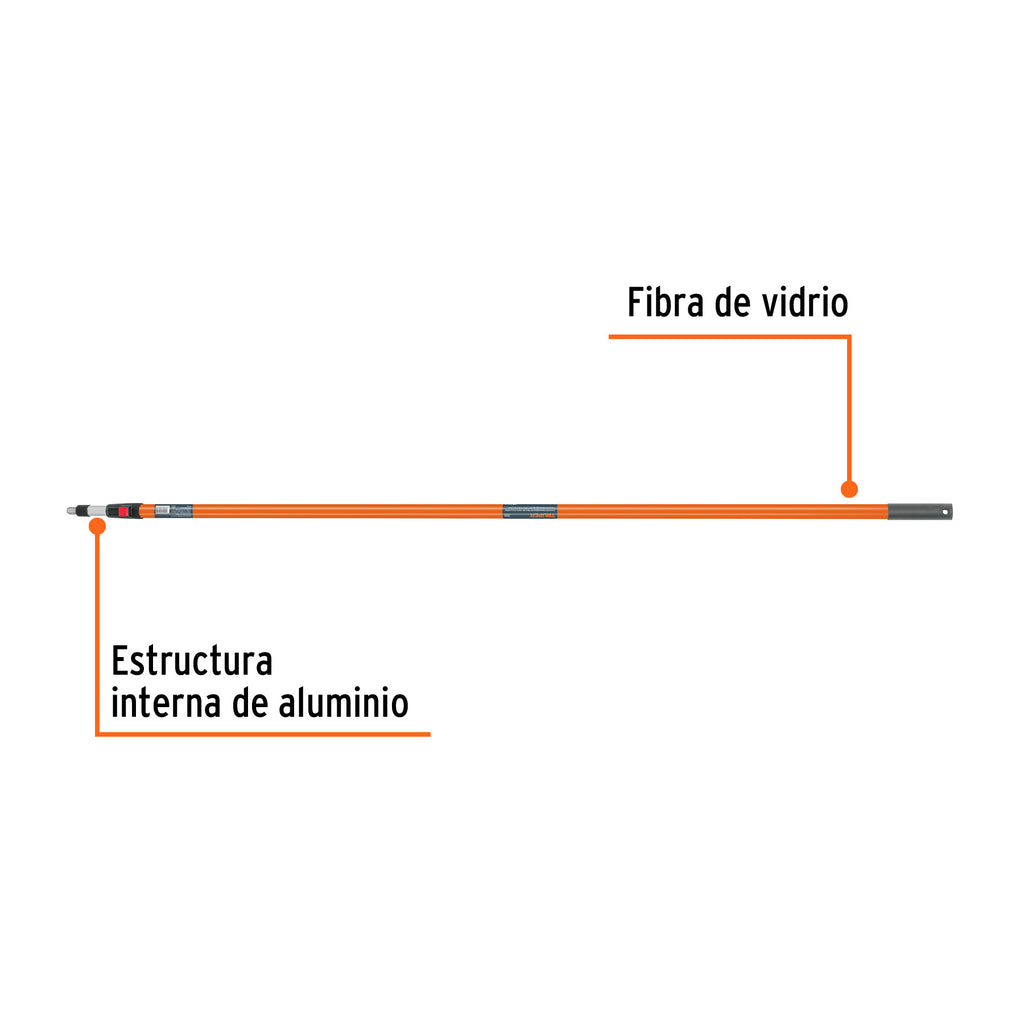 Extensión de 3.6 m de fibra de vidrio para rodillo, TRUPER  EXTF-36 ( 10546)