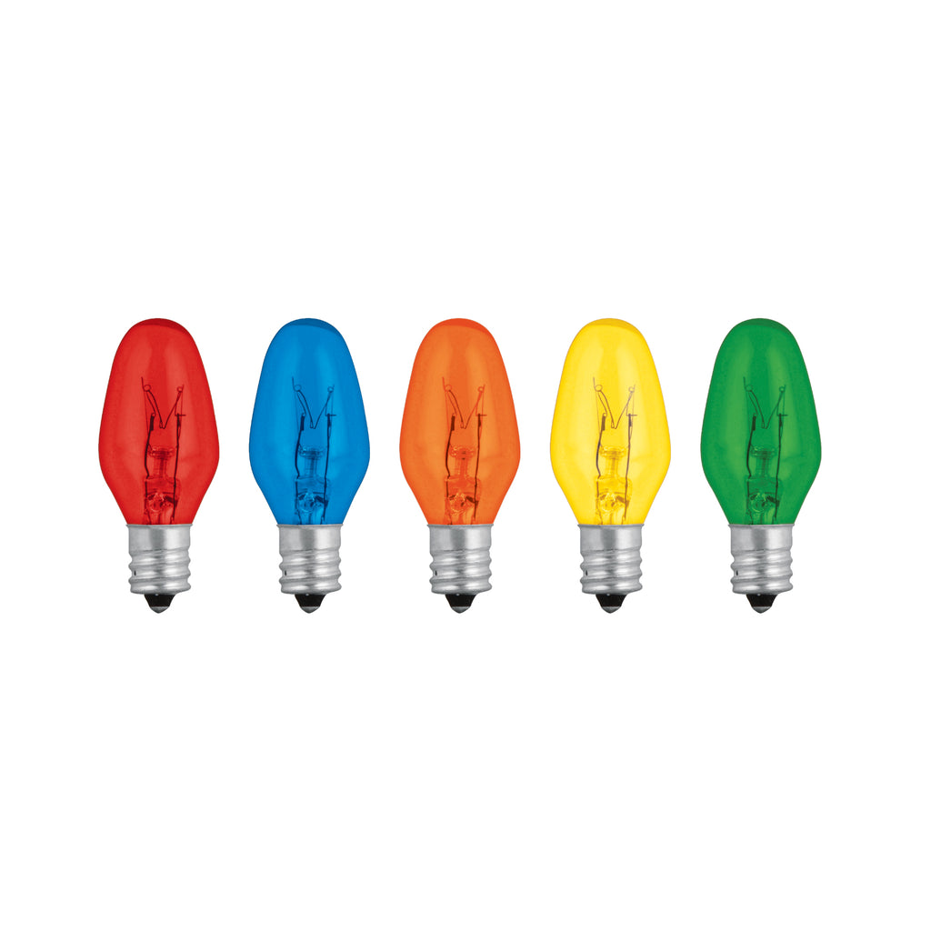 Focos incandescentes de colores base E12 7.5W 1pz, VOLTECK FI-50C (46822)