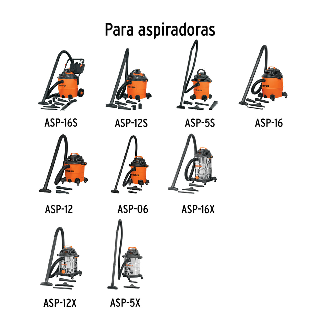 Filtro de cartucho para aspiradoras 5, 12 y 16 gal, TRUPER  FILC-ASPI-G1 (12085)