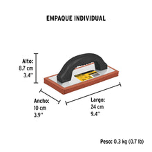 Cargar imagen en el visor de la galería, Flota de esponja 9-1/2&quot; espesor 3/4&quot;, acabado áspero, PRETUL FL-10P (20180)