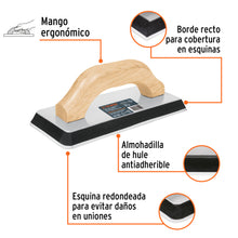 Cargar imagen en el visor de la galería, Flota de hule 9-1/2&quot;, espesor 5/8&quot;,acabado extraliso, TRUPER FL-10X (15428)