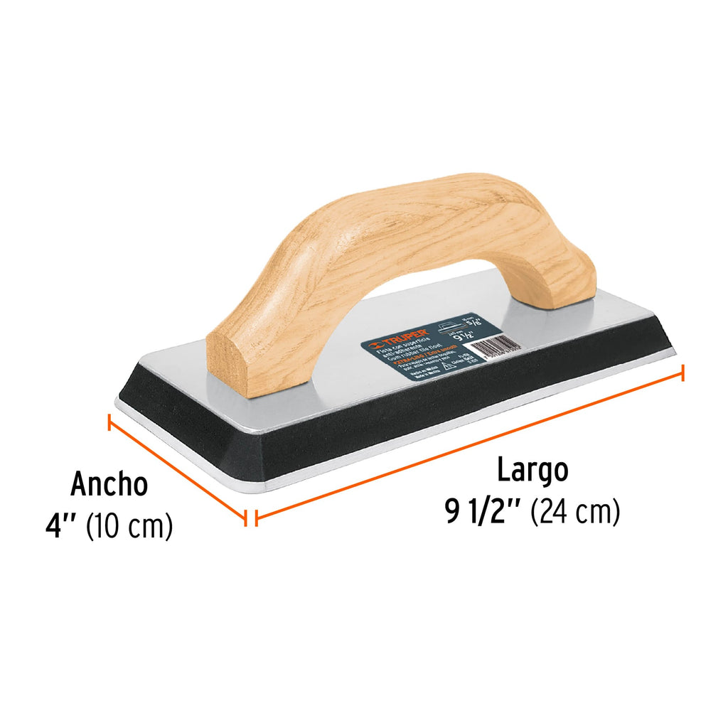 Flota de hule 9-1/2", espesor 5/8",acabado extraliso, TRUPER FL-10X (15428)