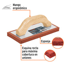 Cargar imagen en el visor de la galería, Flota de esponja 9-1/2&quot; espesor 3/4&quot;, acabado áspero, TRUPER FL-10 (15418)