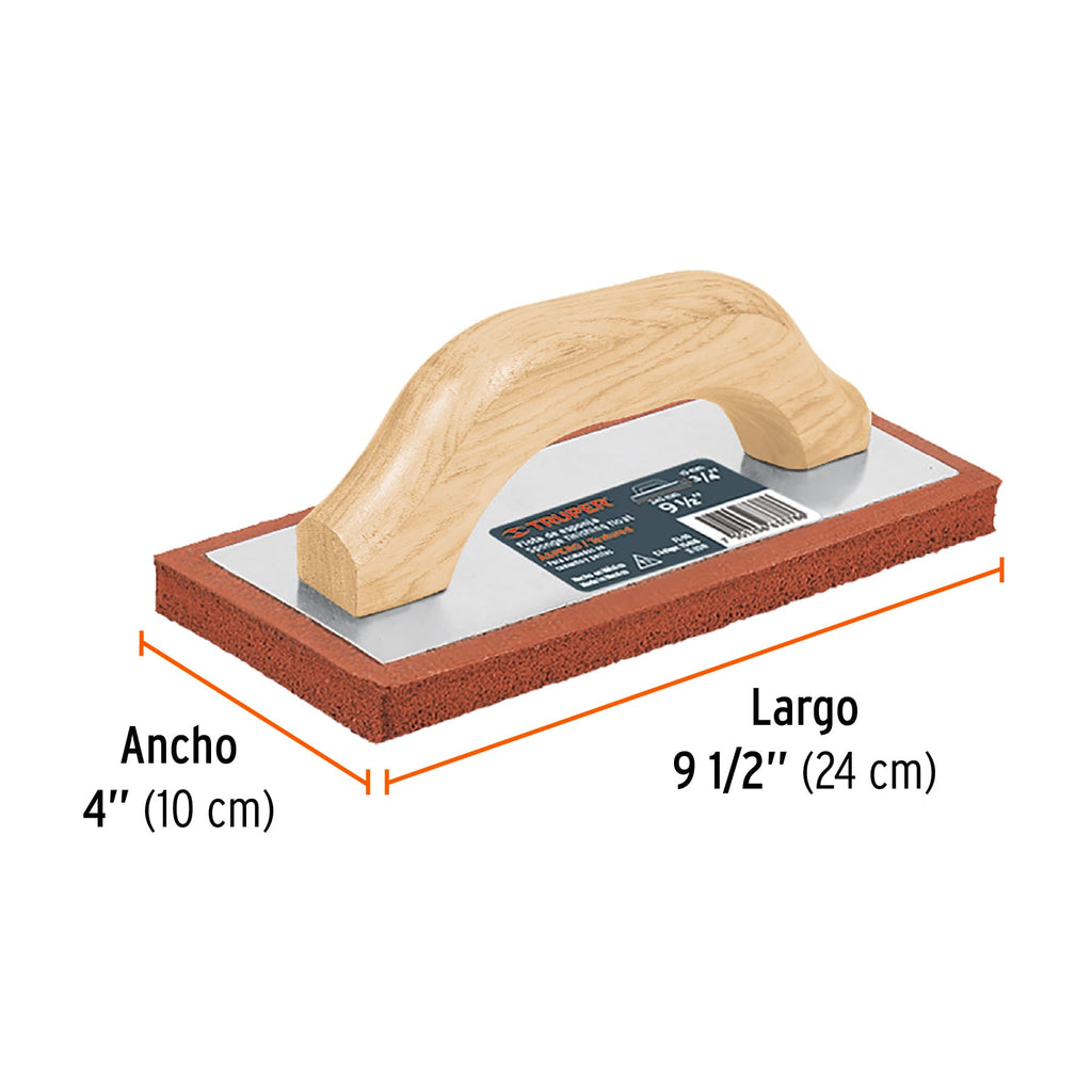 Flota de esponja 9-1/2" espesor 3/4", acabado áspero, TRUPER FL-10 (15418)