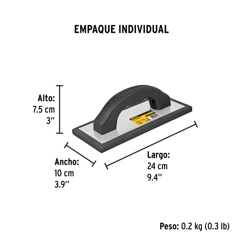 Flota de espuma, 9-1/2", espesor 7/16", acabado liso, PRETUL FL-9NP (25074)