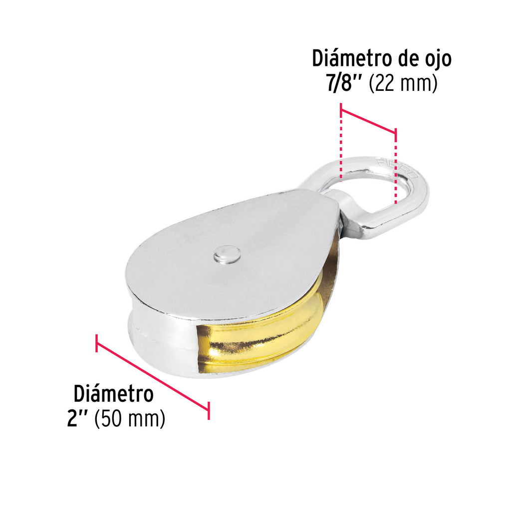 Garrucha metálica para noria de 2", FIERO GANO-2 (44116)