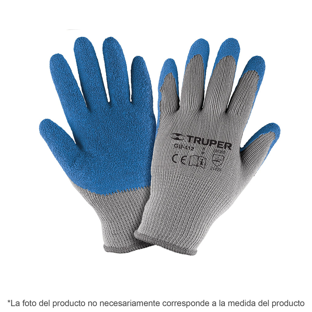 Guantes de poliéster recubiertos de latex, CH, TRUPER GU-411 (15265)