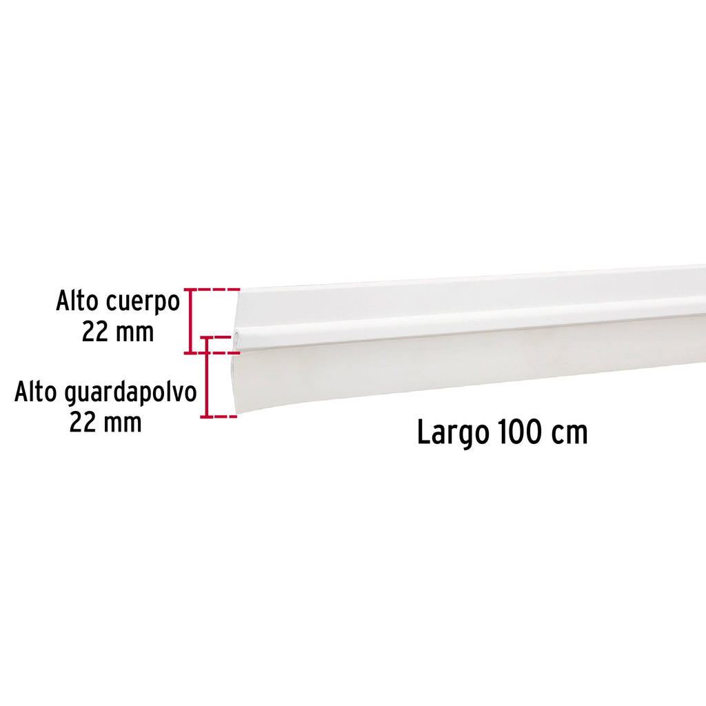 Guardapolvo fijo de 100 cm, blanco, HERMEX GUPO-100B (43031)