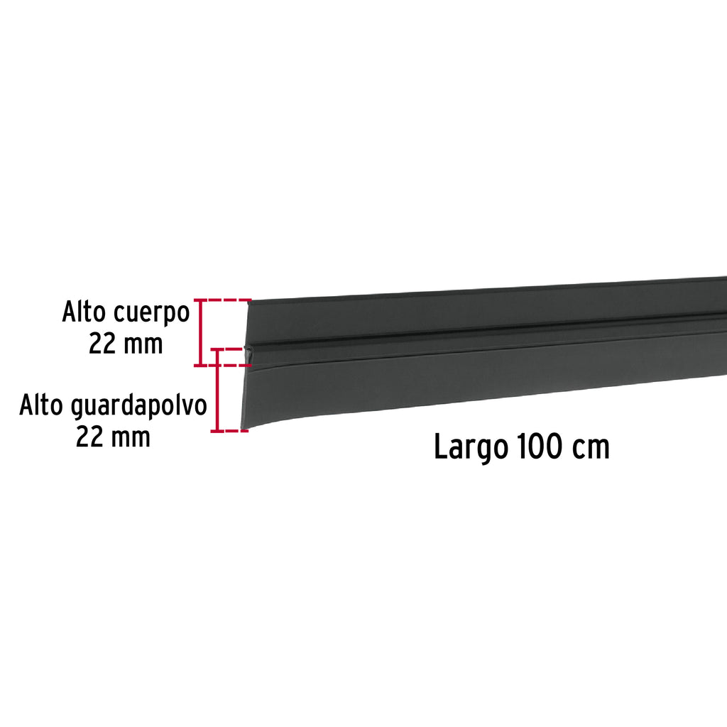 Guardapolvo fijo de 100 cm, negro, HERMEX GUPO-100N (43033)