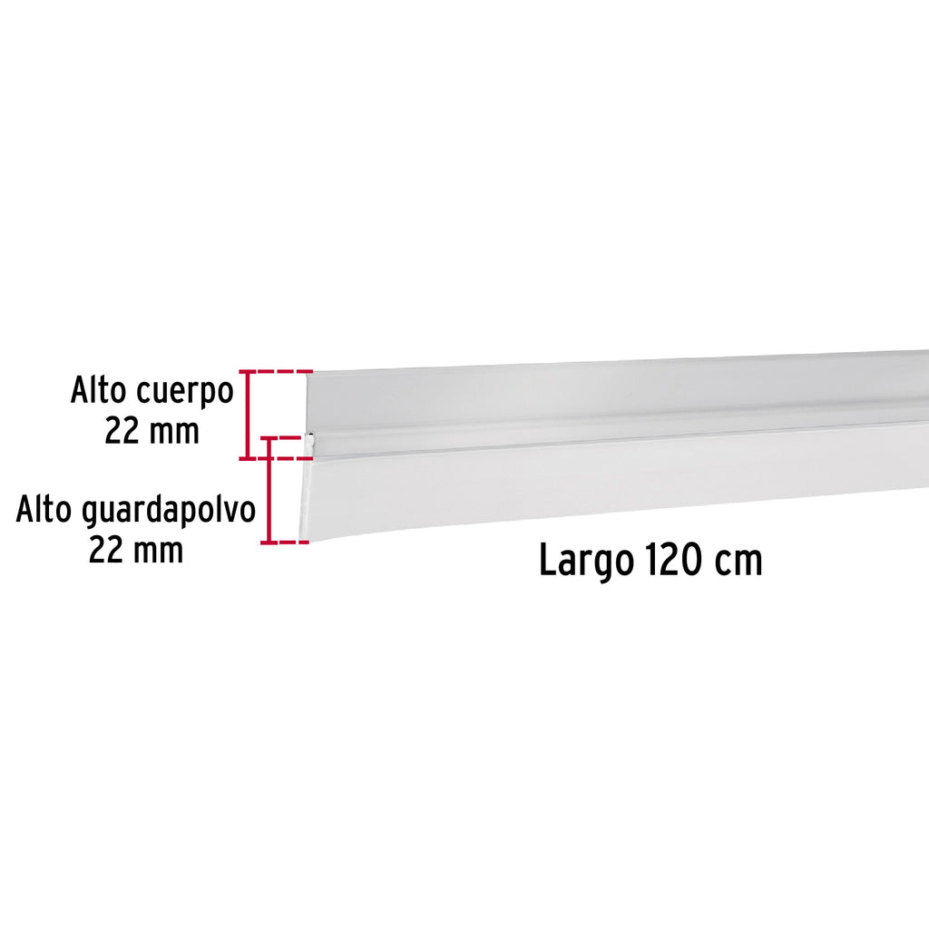 Guardapolvo fijo de 120 cm, aluminio, HERMEX GUPO-120A (43034)