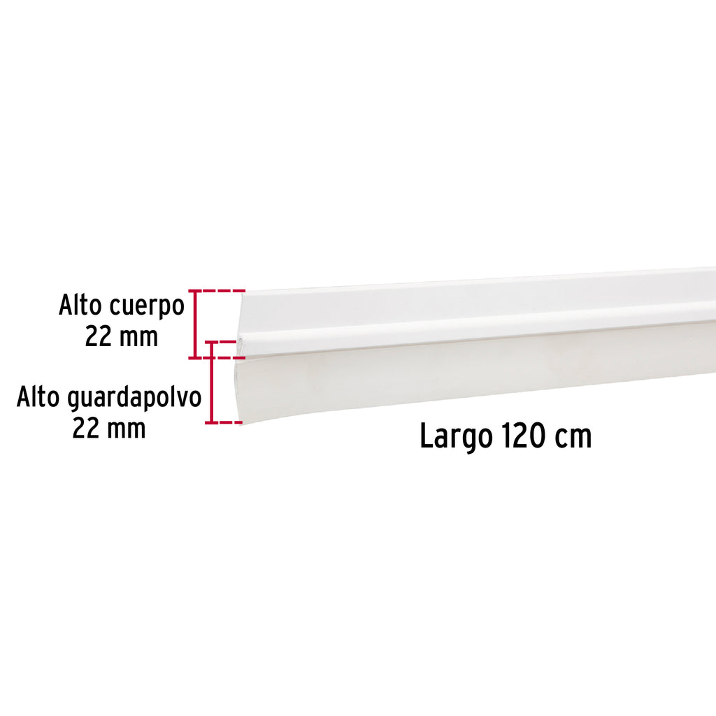 Guardapolvo fijo de 120 cm, blanco, HERMEX GUPO-120B (43035)