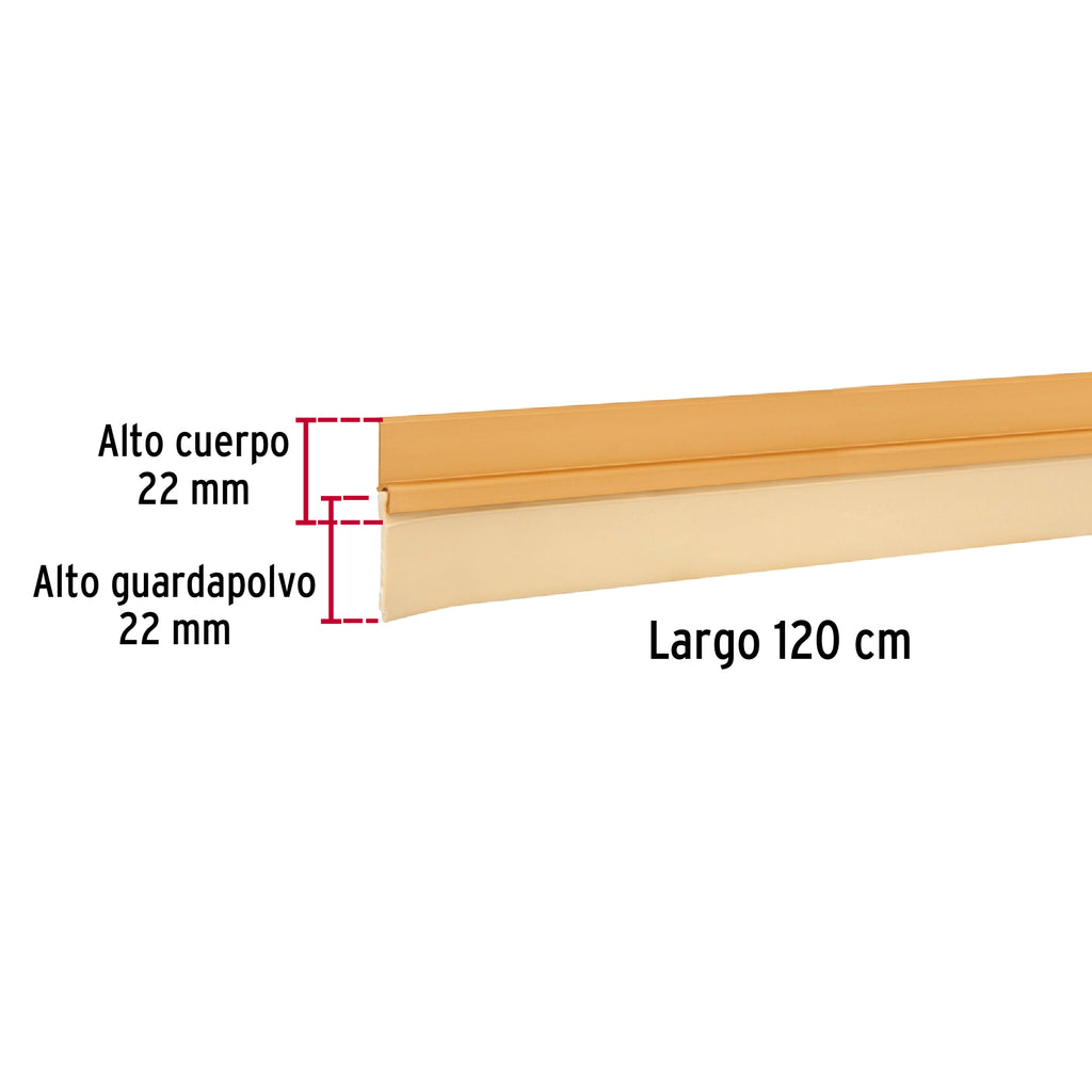 Guardapolvo fijo de 120 cm, dorado, HERMEX GUPO-120D (43036)