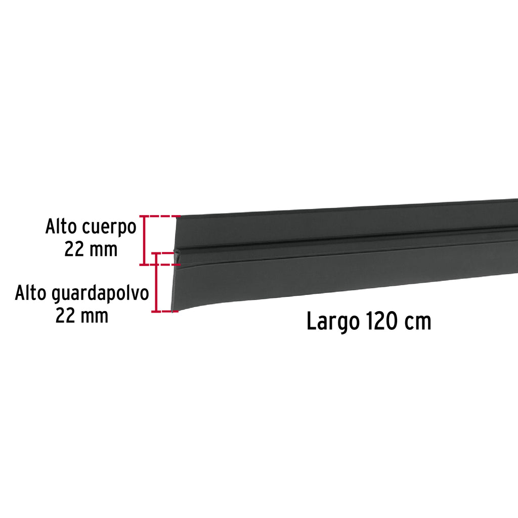 Guardapolvo fijo de 120 cm, negro, HERMEX GUPO-120N (43037)