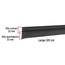 Cargar imagen en el visor de la galería, Guardapolvo fijo de 120 cm, negro, HERMEX GUPO-120N (43037)