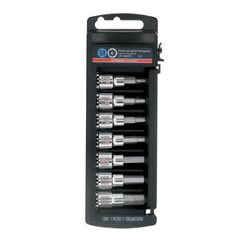 Juego de 7 dados punta hexagonal std, cuadro 3/8