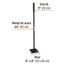 Cargar imagen en el visor de la galería, Pisón 8&quot; x 8&quot; con mango de acero de 48&quot;, TRUPER KR-1L (17472)